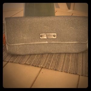 Carlos Falchi clutch silver